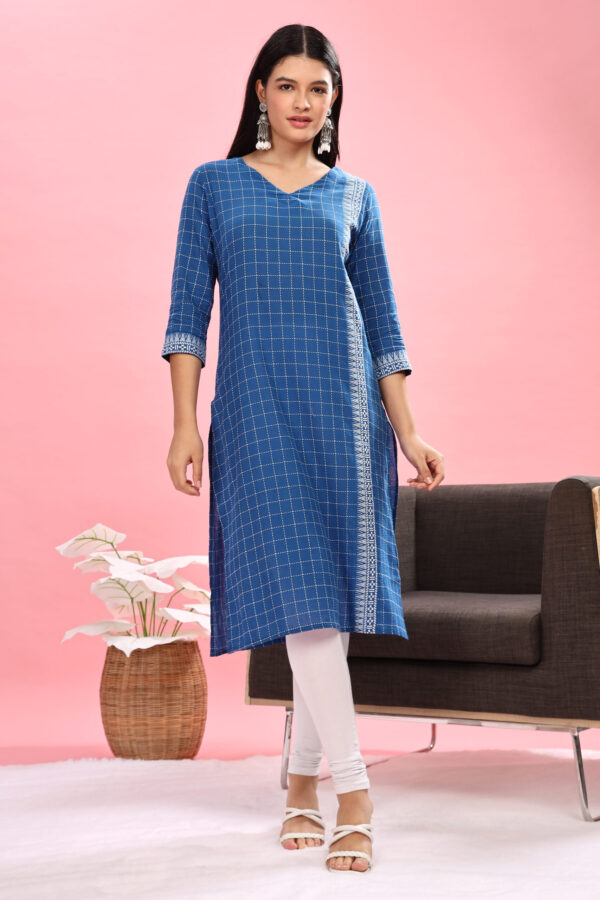 South cotton checked kurti - Image 6