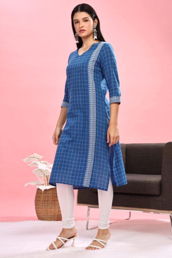 South cotton checked kurti - Image 4