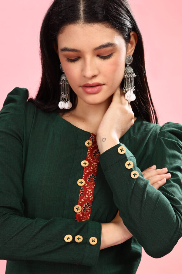 Handloom Full sleeve kurti - Image 10