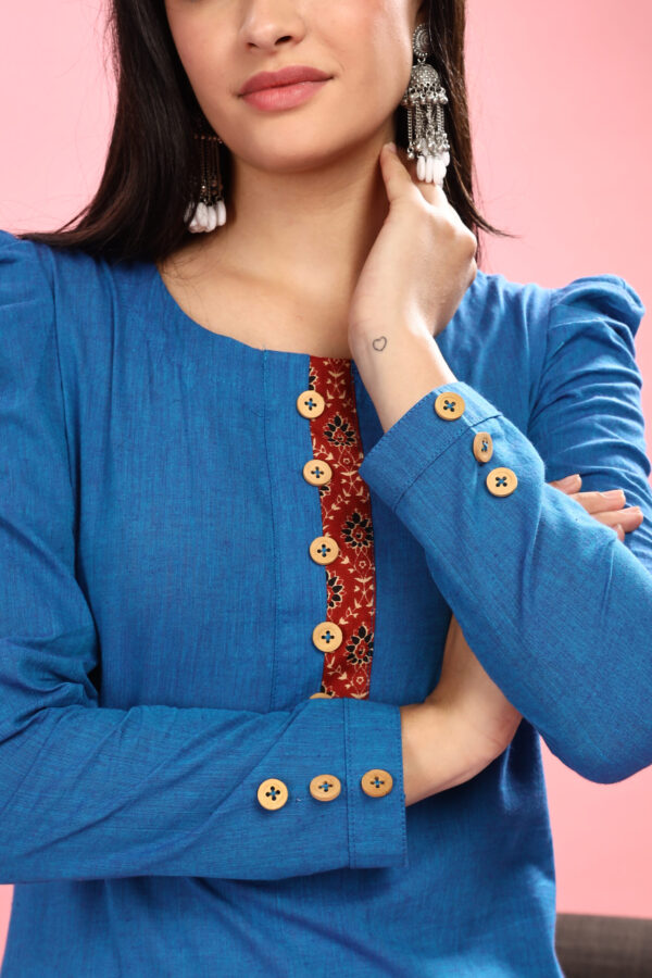 Handloom Full sleeve kurti - Image 13