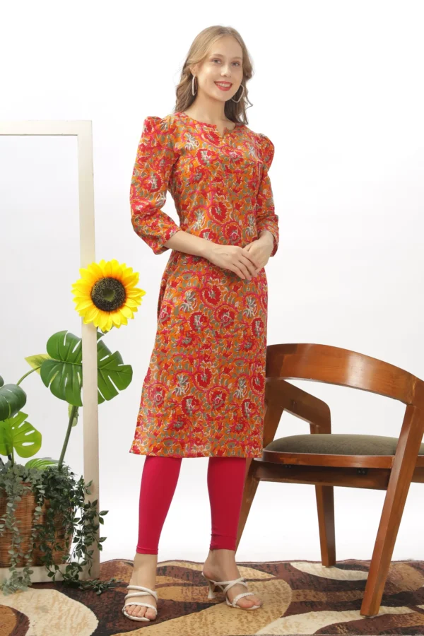 Geometric Printed Straight Kurti