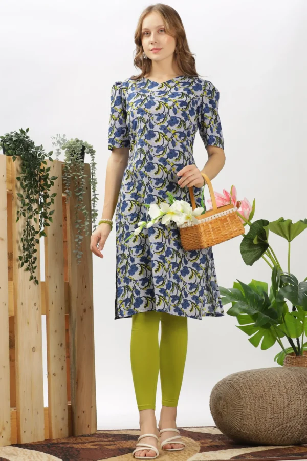 Floral Printed Straight Kurti