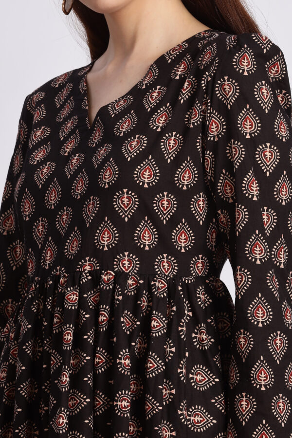 BLACK PRINTED ANARKALI - Image 3