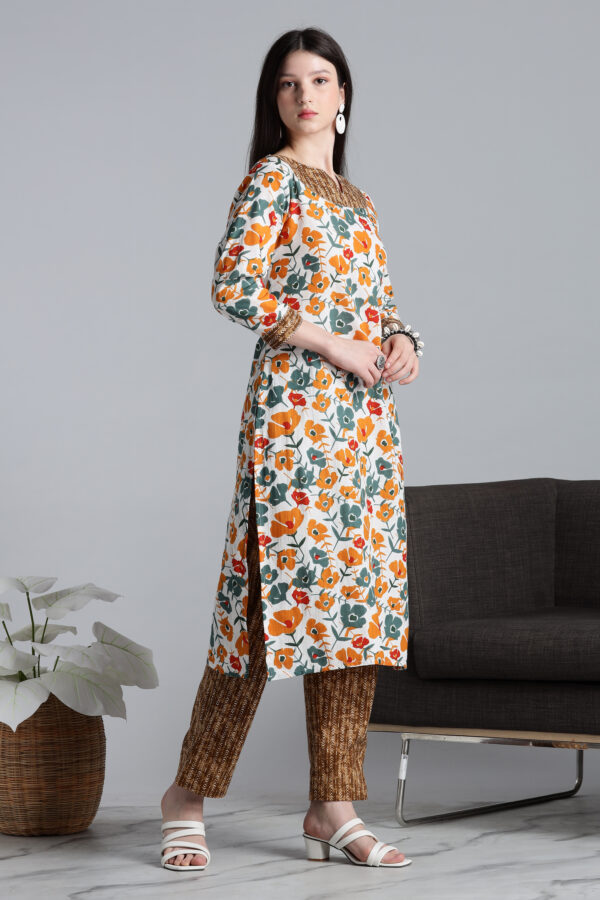 BROWN FLORAL PRINT COD SET