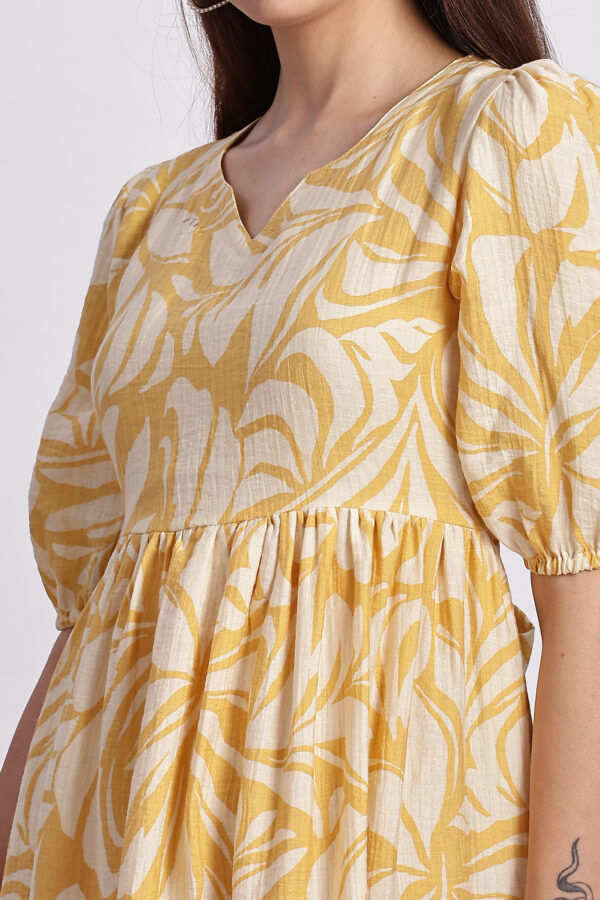 YELLOW AND WHITE PARTY GOWN - Image 3