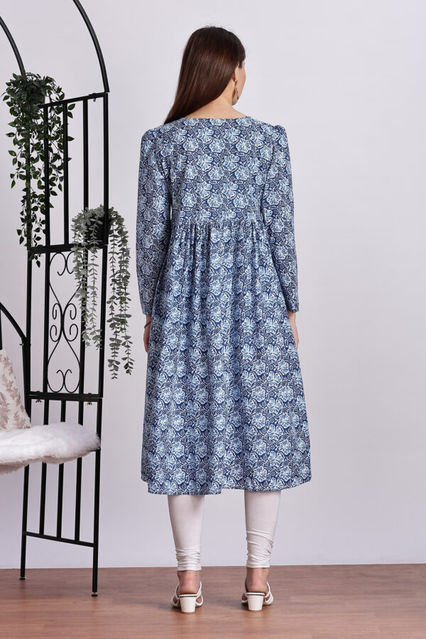 BLUE PRINTED ANARKALI - Image 2