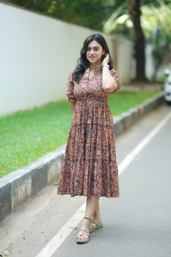 Elegant Kalamkari Gown - Image 4