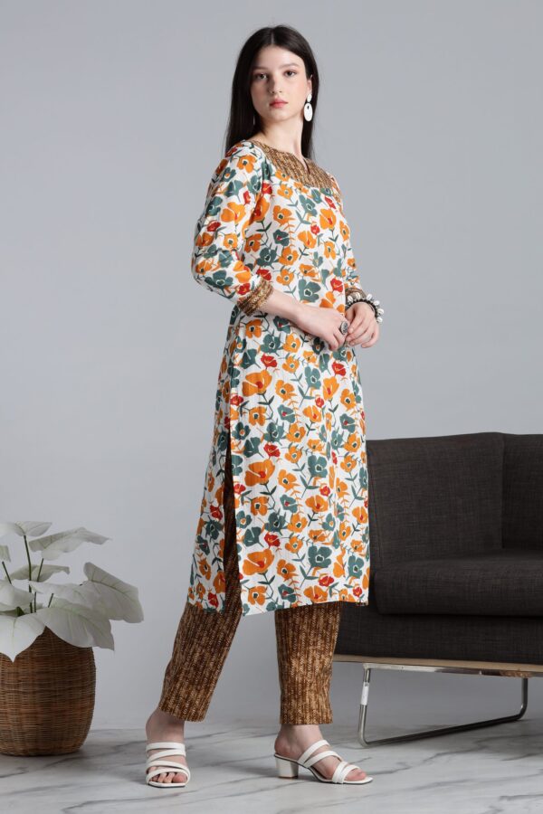 BROWN FLORAL PRINT COD SET