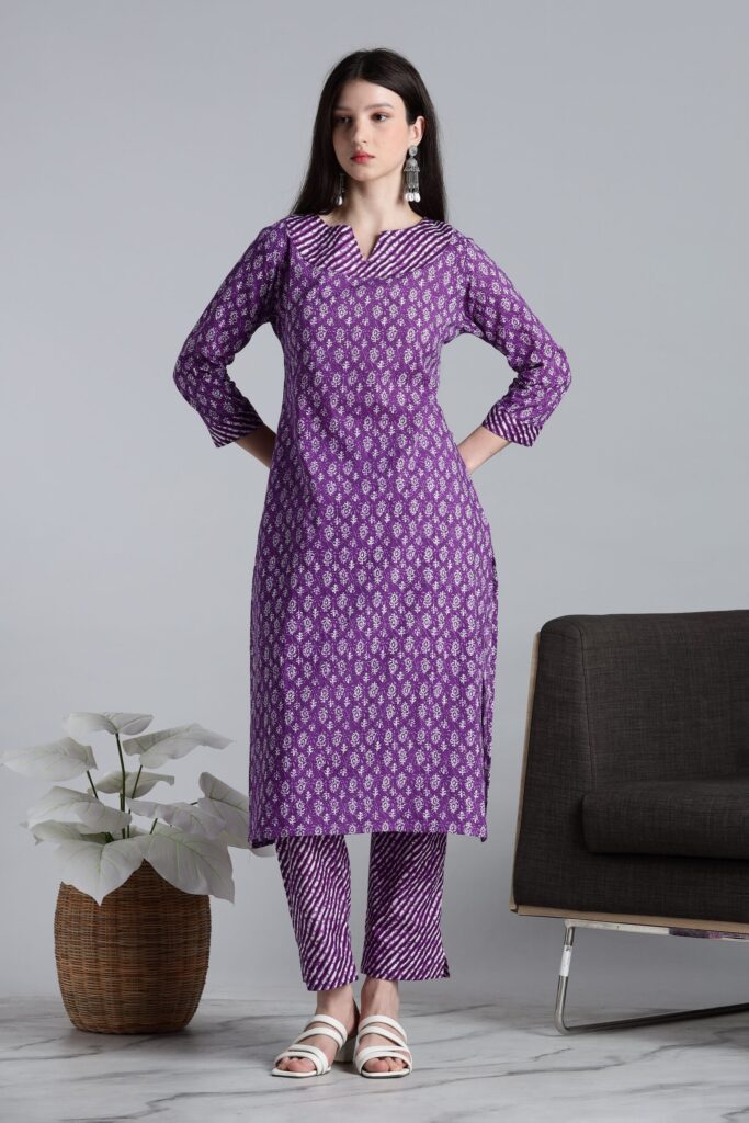 PURPLE PRINTED COD SET - Girly Colours