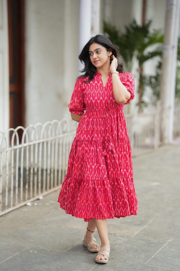 Stylish Iket Red gown