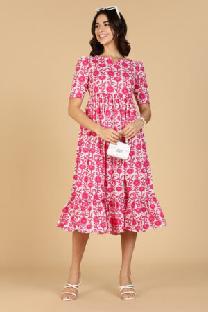 Pink white Maxi