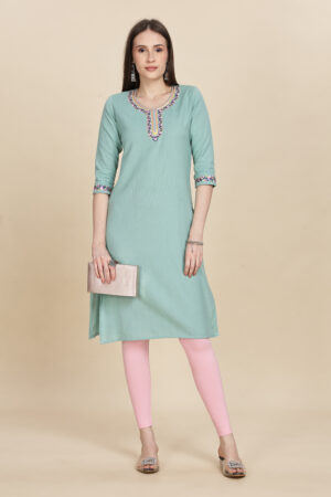 Floral Embroidery Design Kurti