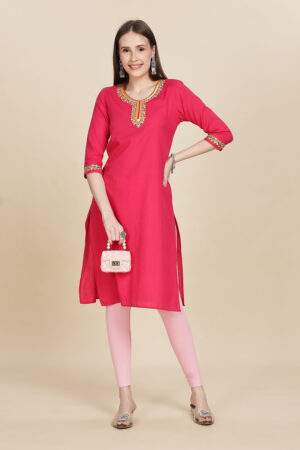 Floral Embroidery Design Kurti