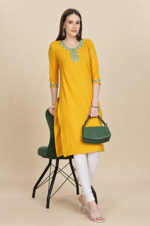 Floral Embroidery Design Kurti