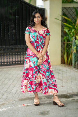 Stylish Pink Design Maxi