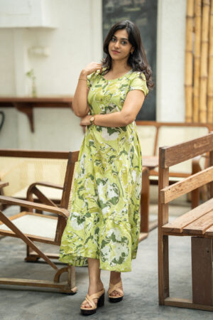 Stylish Pear Green Maxi