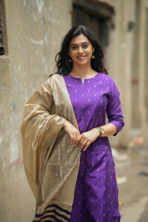 Raw Silk Kurti-Pant Set