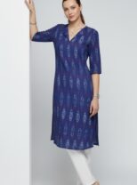 Stylish Ikat Violet Kurti