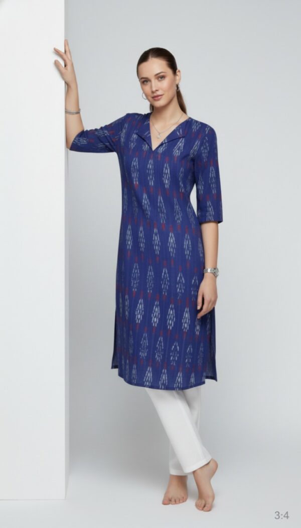 Stylish Ikat Violet Kurti