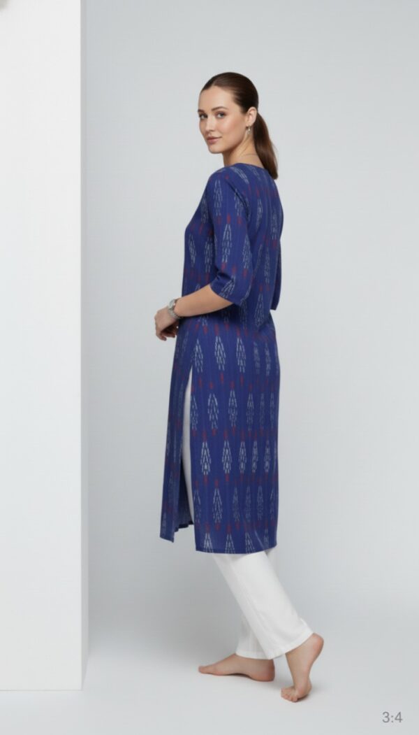 Stylish Ikat Violet Kurti