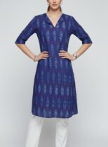 Stylish Ikat Violet Kurti