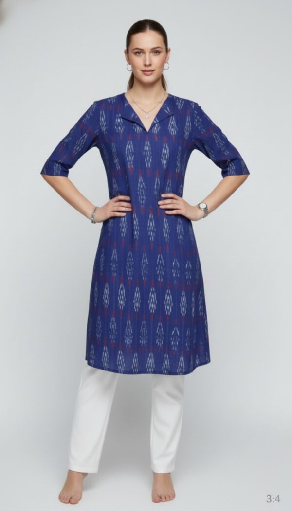 Stylish Ikat Violet Kurti