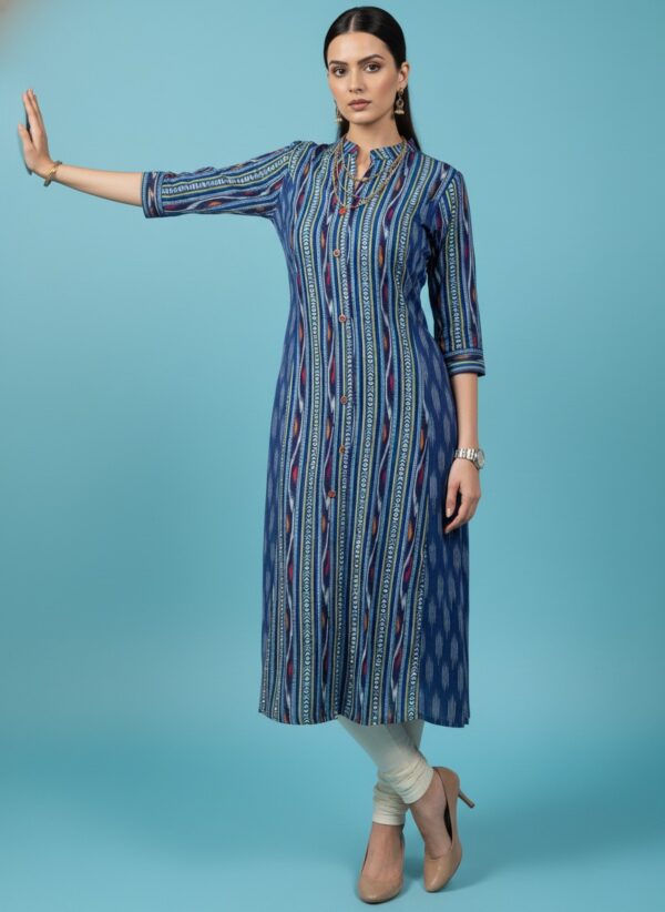 Ikat Blue Kurti