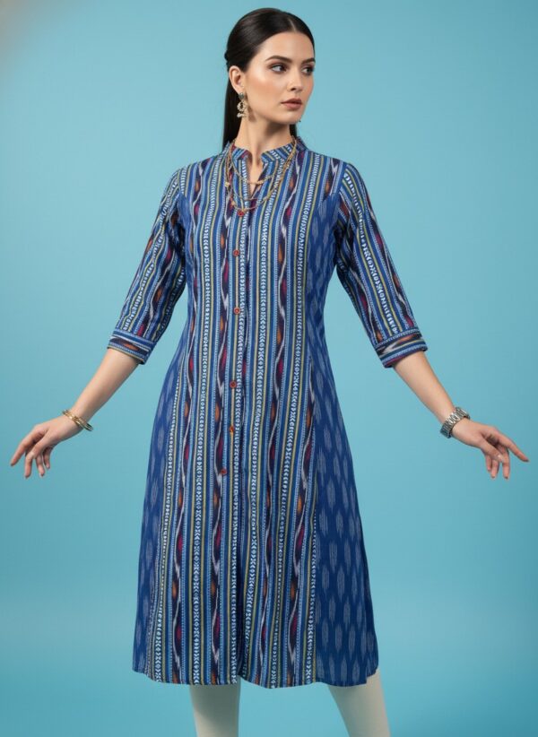Ikat Blue Kurti