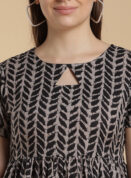 Shadow Leaf Puff Gown