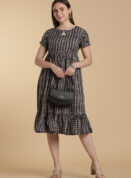 Shadow Leaf Puff Gown