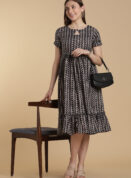 Shadow Leaf Puff Gown