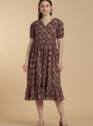 Noir Scallop Cotton Gown