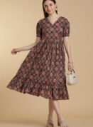 Noir Scallop Cotton Gown