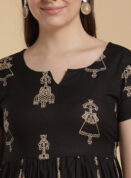 Midnight V Cotton Maxi Gown