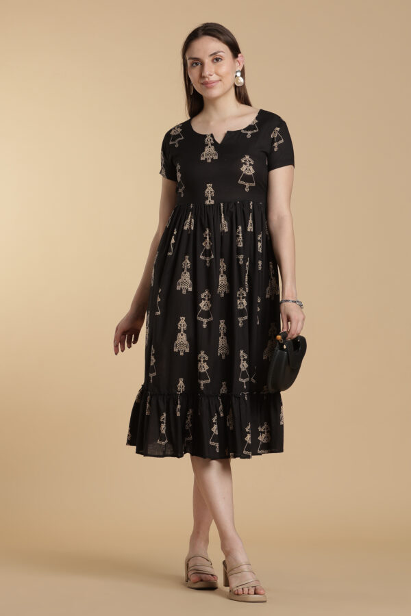 Midnight V Cotton Maxi Gown