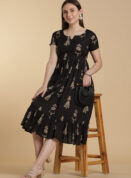 Midnight V Cotton Maxi Gown