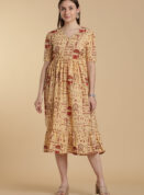 Red Accent Cotton Gown