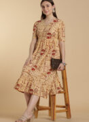 Red Accent Cotton Gown