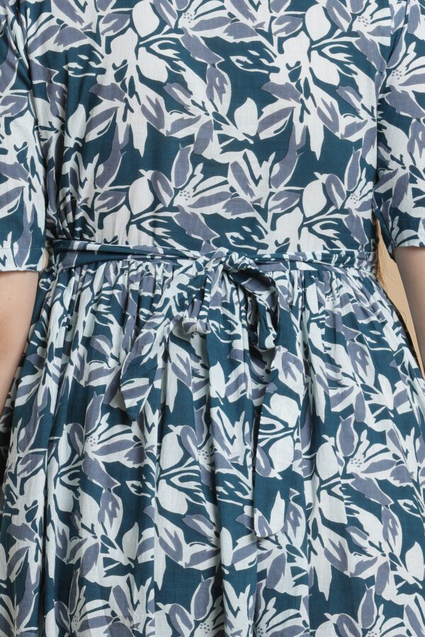 Blue Bloom Cotton Gown