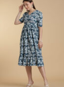 Blue Bloom Cotton Gown