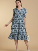 Blue Bloom Cotton Gown