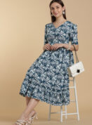Blue Bloom Cotton Gown