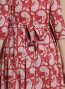 Scarlet Bloom Cotton Gown