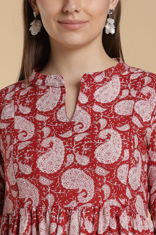 Scarlet Bloom Cotton Gown