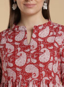 Scarlet Bloom Cotton Gown