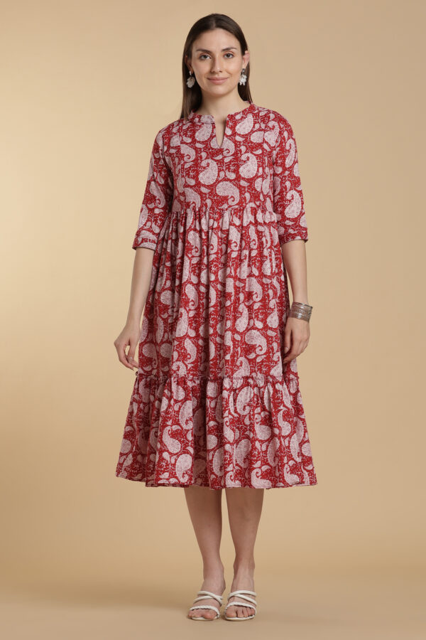 Scarlet Bloom Cotton Gown