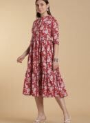 Scarlet Bloom Cotton Gown