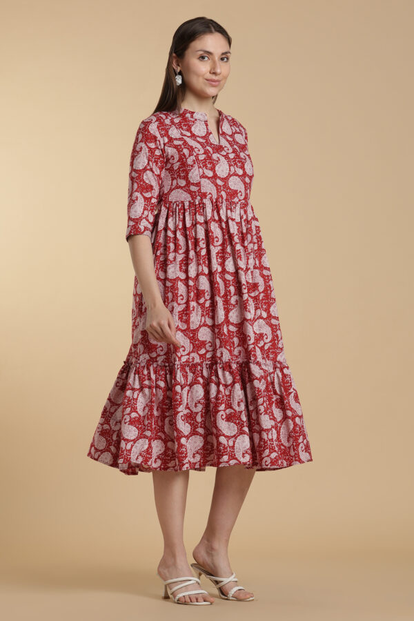 Scarlet Bloom Cotton Gown