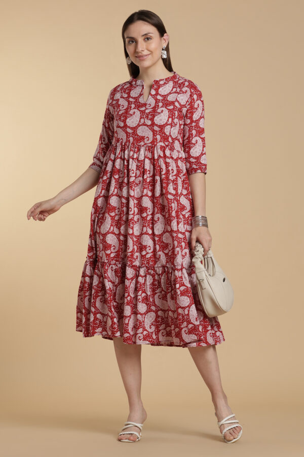 Scarlet Bloom Cotton Gown