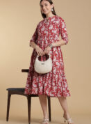 Scarlet Bloom Cotton Gown